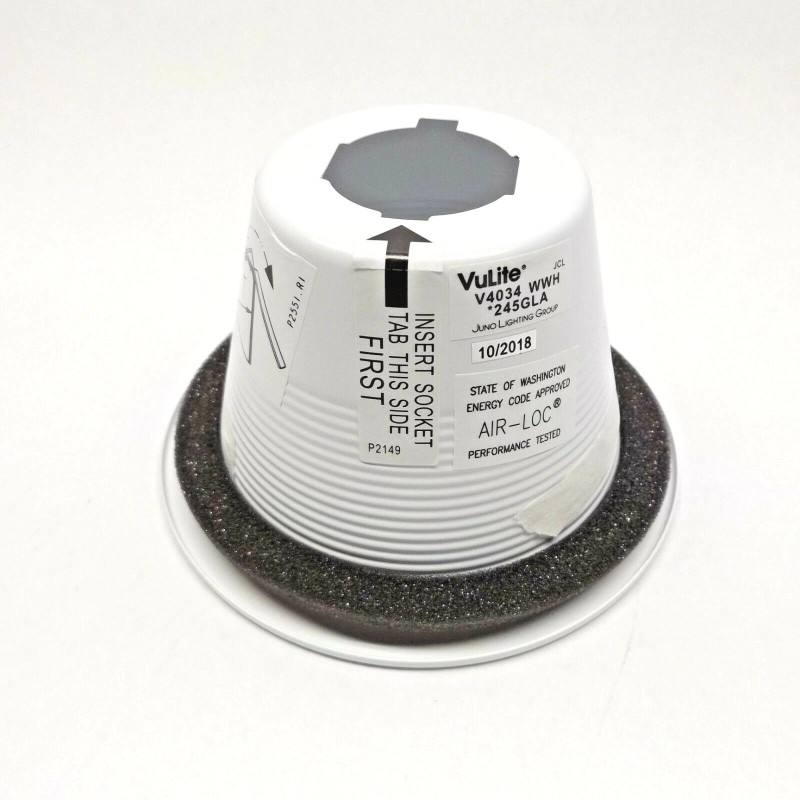 Juno 12-Pack Juno Lighting V4034 Wwh 4″ Round Baffle Trim