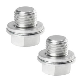 Flaconi 2 x car oil drain plug, oil plug, oil drain plug, oil drain plug with sealing ring, oil pan pan screw drain plug, suitable for car, motorcycle (M16 x 1.5)