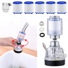 Tap Filter, Transparent, 360° Tap Filter, 3-Speed Mode, Adjustable Water-Saving