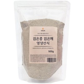 Daehyun Sanghoe 60년전통대현상회 무첨가  검은콩검은깨선식 500g Daeyeon Sanghoe 60-Year Tradition Additive-Free Black Bean and Black Sesame Porridge 500g