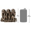 Design Toscano PD0093 the Hear-No-See-No-Speak-No Evil Monkeys Statue