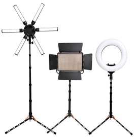 FOSOTO 48in/123cm Photography Light Stand Tripod Aluminum Alloy Photo Studio Desk Light Stand for Camcorder, Camera, Flash, Relfector, Umbrella, YouTube Streaming Stand with Carry Bag