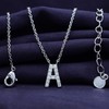 SAVEARTH DIAMONDS Moissanite Initial Necklace for Women, Round Lab Created