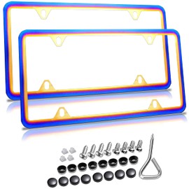Thin Blue Line License Plate Frame,Iridescent License Plate Frame,Holographic License Plate Frame for Men,Blue License Plate Frame,Car Plate Frame