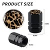 Tire Valve Stem Caps Leopard Car Accessories 4-Pack-Aluminum Alloy Rust-Proof