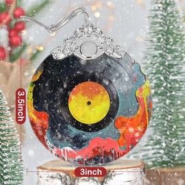 3" Stained Glass Ornaments for Christmas Tree, Christmas Ornament, Christmas Decoration, Christmas Ornaments Clearance, Heirloom Keepsake, Gift Exchange, Gift Idea, Bauble Present - Vinyl Record