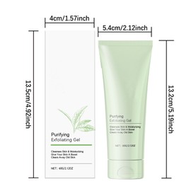 Dyceittdia 2 x Centella Asiatica Facial Cleanser, Exfoliating Gel for the Face, Gentle Cleansing of Pores, Exfoliating Acne Purifying Facial Gel, 2 x 60 g, Cream4