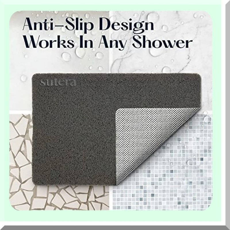 Lunara Nova Slide Guard Bath Mat Non Slip Rubber 23.6