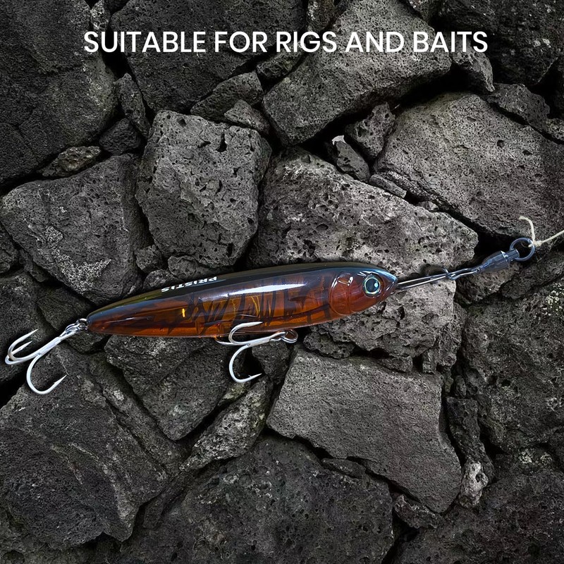 Pristis 25 Pack #0 High Strength Fishing Snap & Swivels,