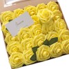 Floroom Artificial Flowers 25pcs Real Looking Canary Yellow Foam Fake