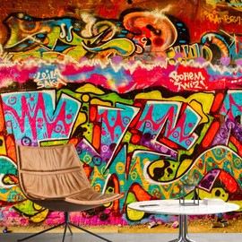 NWT Wall Murals for Bedroom Banksy Street Art Collection Removable Wallpaper Peel and Stick Wall Stickers - 66x96 inches