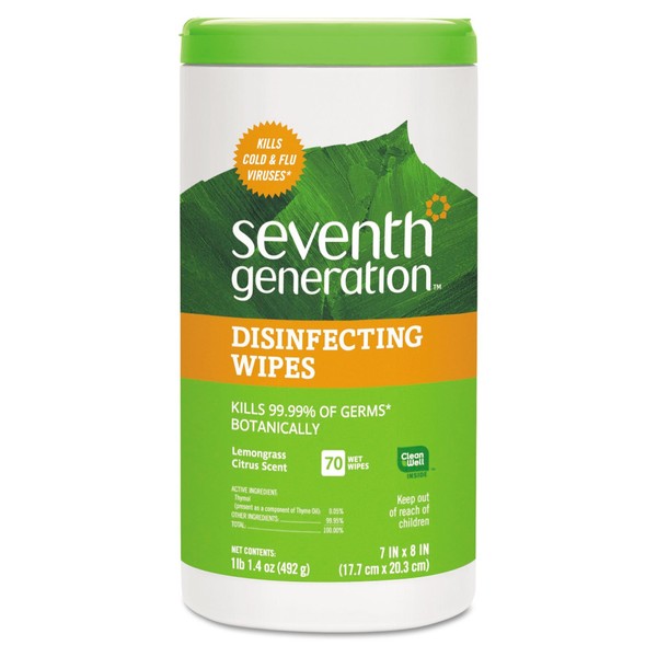 Seventh Generation 22813Ea Botanical Disinfecting Wipes 8 X 7 70 Count