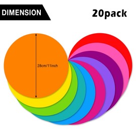 Dry Erase Dots for Classroom Table,20Pcs Dry Erase Circles Stickers Removable Dot Students for Drills and Training Home, Office, School Teaching