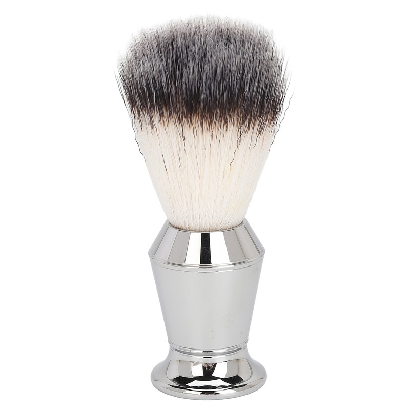 Beard Foam Brush Fine Synthetic Bristles Stainless Steel Fast Dry