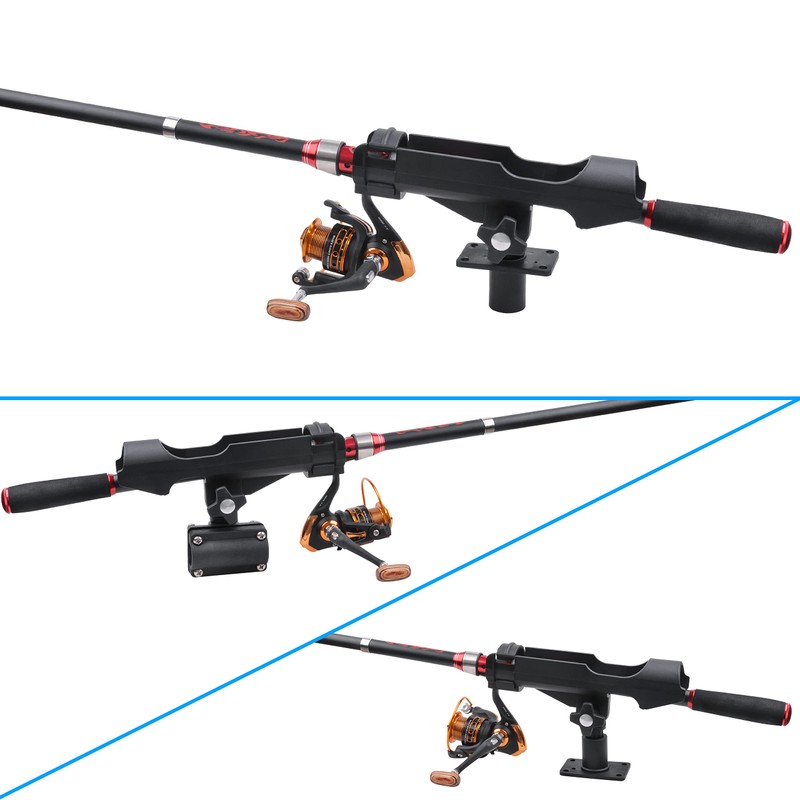 Fishing Boat Rods Holder with Large Clamp Opening Adjustable 360