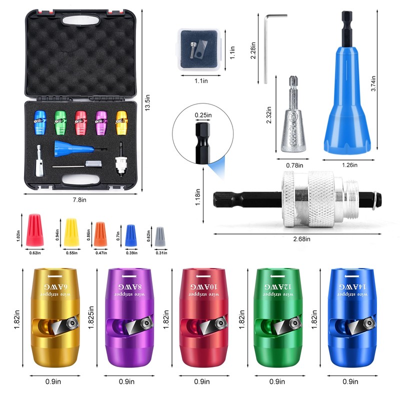 Wire Stripper and Twister for Drill,Wire Stripping Tool for Drill,