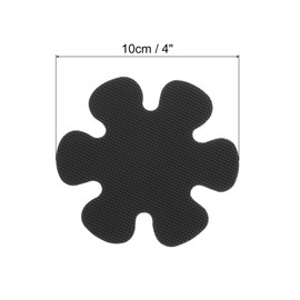 sourcing map 20pcs Non-Slip Bathtub Stickers, Anti Slip Shower Stickers Showers Treads Bright Flowers Appliques with Scraper for Bath Tub Shower Stairs, Black
