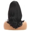 Wig for women with straight hair and two plastic combs,