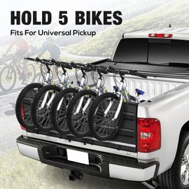 Mixsuper Tailgate Bike Pad for Universal Pickup to 5 Mountain Bike Tailgate Pad 3-In-1 Tailgate Pad Protector with Storage & Scratch Shield & Locking Bike Black Truck Tailgate Bike Pad