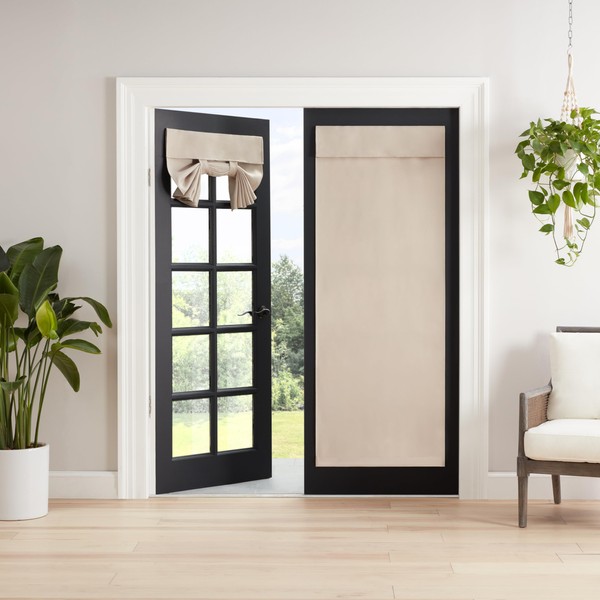 Eclipse Braylon Solid Blackout French Door Panel, 40 in Long
