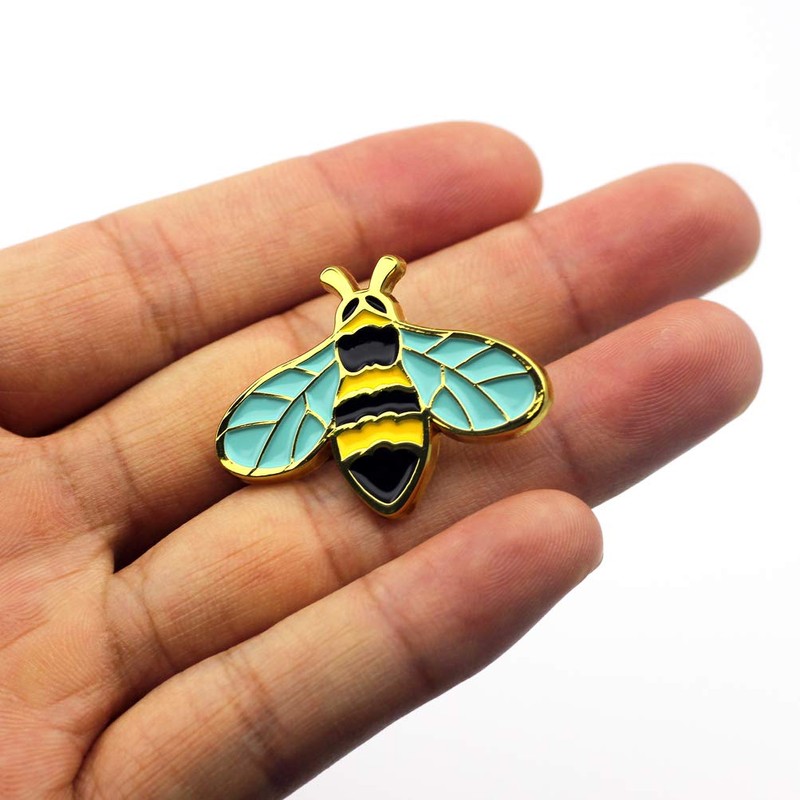 Honey Bee Enamel Pin - Nature Animal Mini Badge Cute