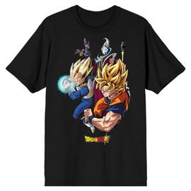 Dragon Ball Super Character Men's Black Crew Neck T-Shirt-4XL