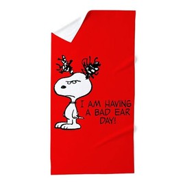 CafePress Snoopy Bad Ear Day 30"x60" Absorbent, Soft Beach Towel