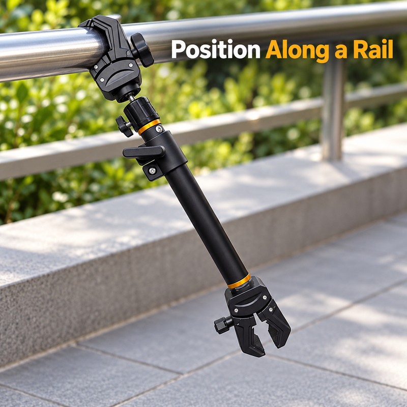 Double Head Thickened Mechanism Clamp Riding Selfie Stick – Telescopic