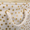 DII Gold Print Collapsible Polyester Storage Bin, 15x16x16, Dots