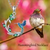 VENACOLY Hummingbird Necklace Sterling Silver Hummingbird Pendant Necklace Hummingbird Valentines