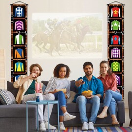 Nepnuser 150th Kentucky Derby Porch Banner Jockey Party Front Door Window Wall Indoor Outdoor Decoration Photo Booth Backdrop