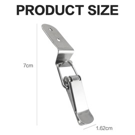 90 Degree Hook Lock Bolt, 304 Stainless Steel Safety Angle Locking Latch, Right Angle Toggle Latch, Angle Toolbox Lock for Door Window Drawer Toolbox Closet Cabinet Case Box