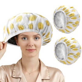 Yizijizi Gorros Térmicos Acondicionamiento Profundo Aluminio Uso Doméstico Peluquerías Teñir Cabello Amarillo Pequeño