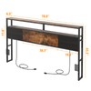 Livofloral King Size Headboard, Headboards with Charging Station, USB Port