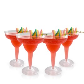 4-Pack Plastic Margarita Glasses (325ml) – Durable Cocktail Cups – Clear Cocktail Glasses for Margaritas, Daiquiris, and Martinis – Ideal for Parties, Weddings, BBQs & Outdoor Events