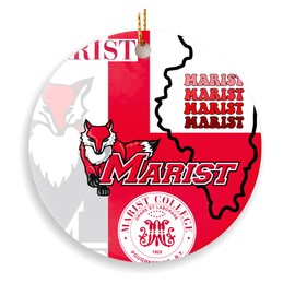 Christmas Tree Ornaments Circle Marist Acrylic Gift for Friends College Family Birthday New Year X-mas Holiday Decor