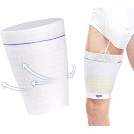 Vlianz 3PCS Catheter Bag Holder Fabric Catheter Sleeves Urine Bag Holder - Fix Catheter Sleeves Stay in Place Foley Catheter Leg Bag Holder for Men or Women Wheelchairs (Pack of 3) (Medium)