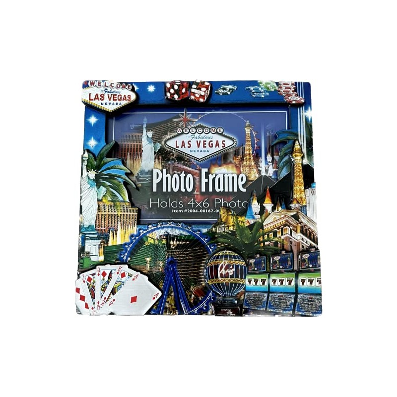 Las Vegas Blue 3D Skyline Picture Frame