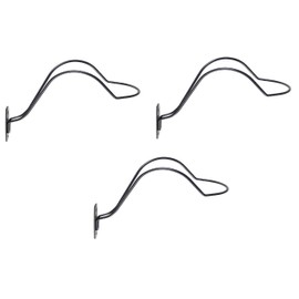 PFIFF 102885 Helmet Holder for All Helmet Types, Powder-Coated Black, Set of 3