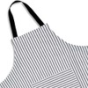 Cackleberry Home Black and White Ticking Stripe Woven Cotton Bib