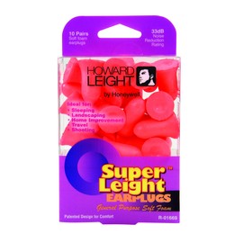 Howard Leight by Honeywell Super Leight General-Purpose Disposable Foam Earplugs, 10-Pairs (R-01669), Orange