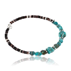 $80Tag Certified Navajo Navajo Turquoise Native American WRAP Bracelet 390830591848 Made by Loma Siiva