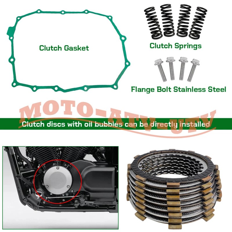 JINFANNIBI Clutch Kit Springs & Cover Gasket For Honda Shadow