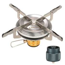 Lixada Camping Gas Stove, Ultra Portable Gas Stove Camping Stove 3500 W, Foldable Backpack Camping Gas Burner with Storage Bag for Camping, Hiking, BBQ, Picnic