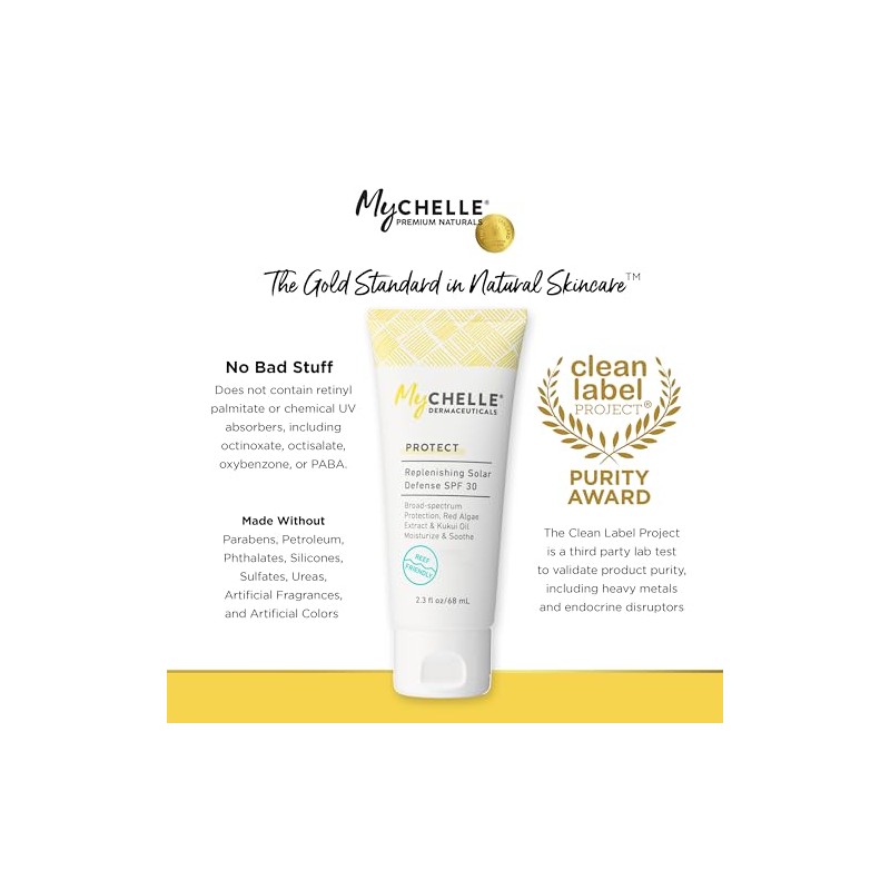 MyChelle Reabastecimiento de defensa solar SPF 30, FPS 30., 2.3