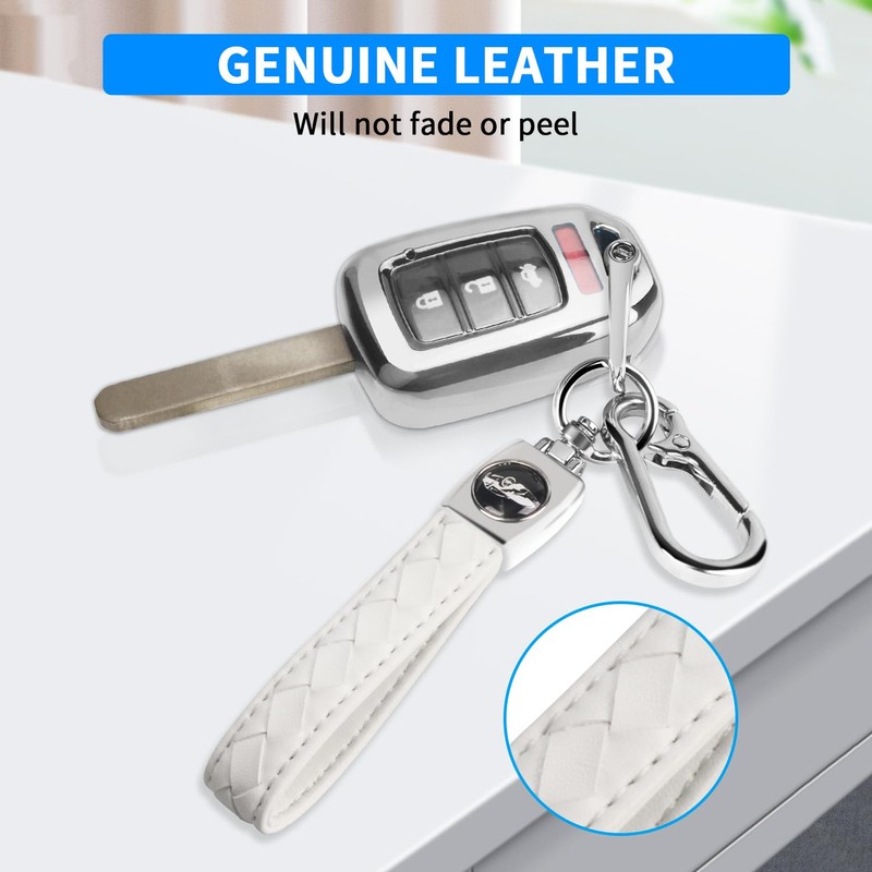 for Honda Key Fob Cover with Key Chain, Soft TPU