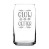 Glow Getter 16oz Can Shaped Pint Glass, Hand Engraved Etched