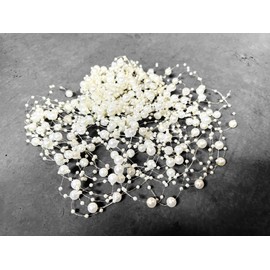 BUSDUGA 2129 Pearl Garland 12 Pieces Decorative Creation (2 Cream)