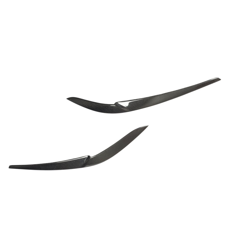 1Pair Headlight Eyelid Trim Protective Stylish Carbon Fiber Headlight Eyebrow