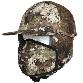 EDTREK Waterproof Trapper Hat with Face Mask for Coldest Conditions - Backcountry Winter Bomber Hat(Strata camo, X-Large)